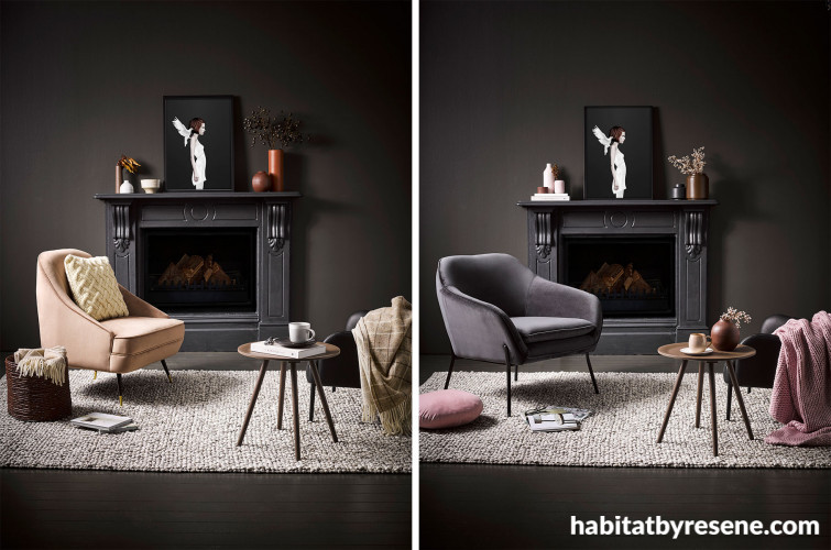 decorating with black, how to create a colour palette, creating a colour palette, black living room, Resene