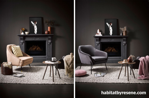 decorating with black, how to create a colour palette, creating a colour palette, black living room, Resene