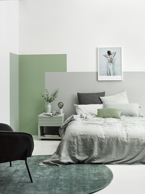 bedroom inspiration, green bedroom, green walls, decorating with green, Resene