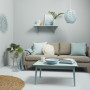 Peaceful Living Room, Tonal Blue, Resene Paint, Blue Grey, Duck Egg Blue