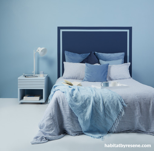 bedroom inspiration, blue bedroom, bedroom decor, decorating bedrooms, Resene