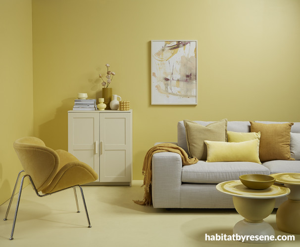 Yellow Paint, Tonal Interiors, Living Room Inspo, Resene Paint