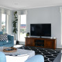 Teal Lounge, Grey and White, Modern Lounge, Grey Walls