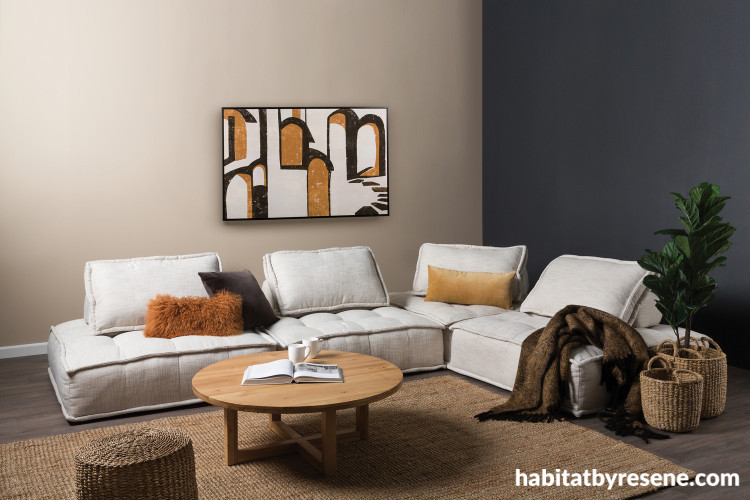 Beige and Blue Interior, Blue Lounge, Cosy Lounge, Media Room