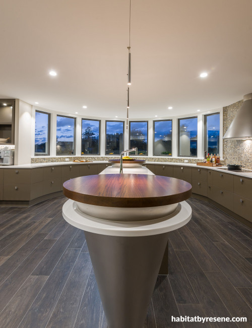kitchen islands curved