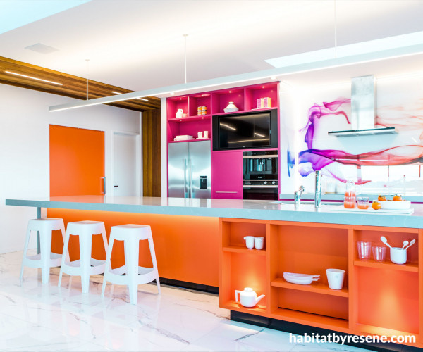 orange kitchen