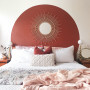 Terracotta Bedroom, Bedroom Feature Wall, Painted Headboard