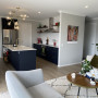 Kitchen Reno, Modern Lounge, Navy Kitchen Island, Navy Kitchen