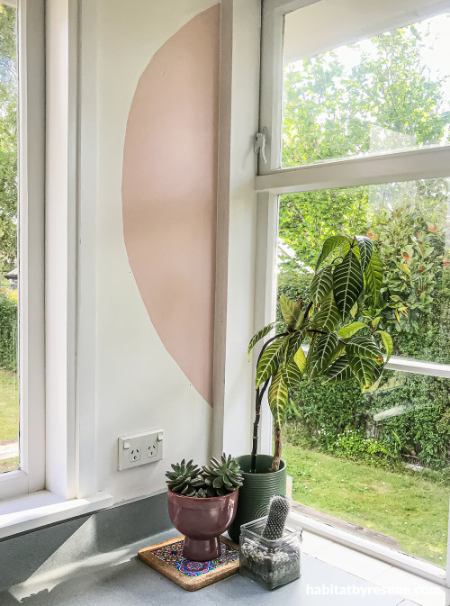 Pink Interiors, Pink Feature Wall, Blush Decor, Blush Kitchen