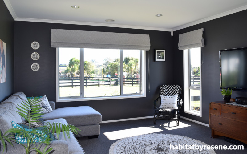 Charcoal, Dark Lounge, Dark Interiors, Grey Lounge