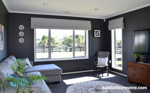 Charcoal, Dark Lounge, Dark Interiors, Grey Lounge